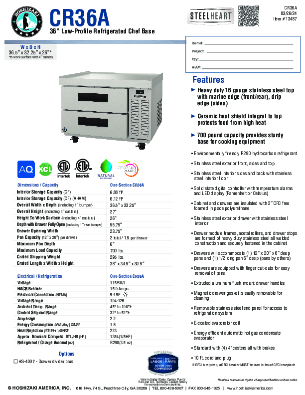 Cutsheet