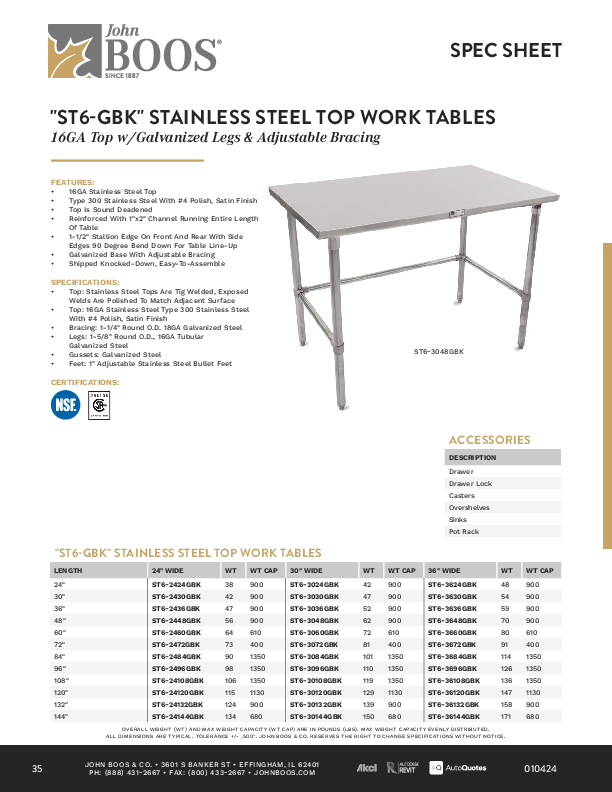 Cutsheet