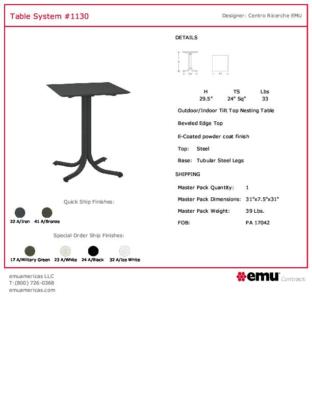 Cutsheet