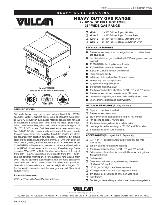 Cutsheet