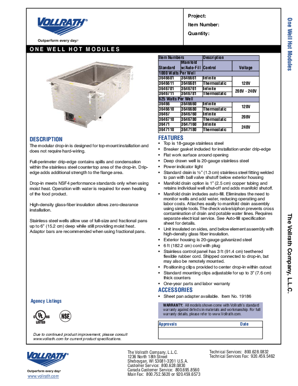 Cutsheet