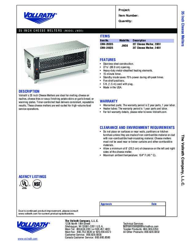 Cutsheet