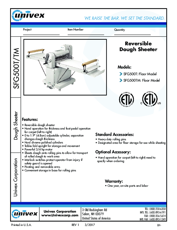 Cutsheet