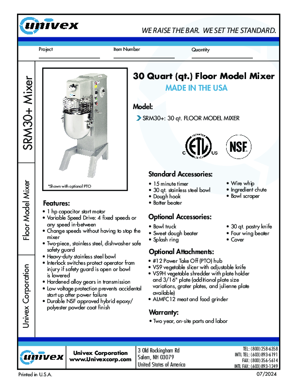 Cutsheet