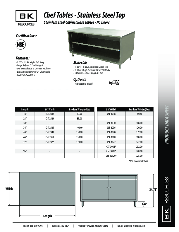 Cutsheet