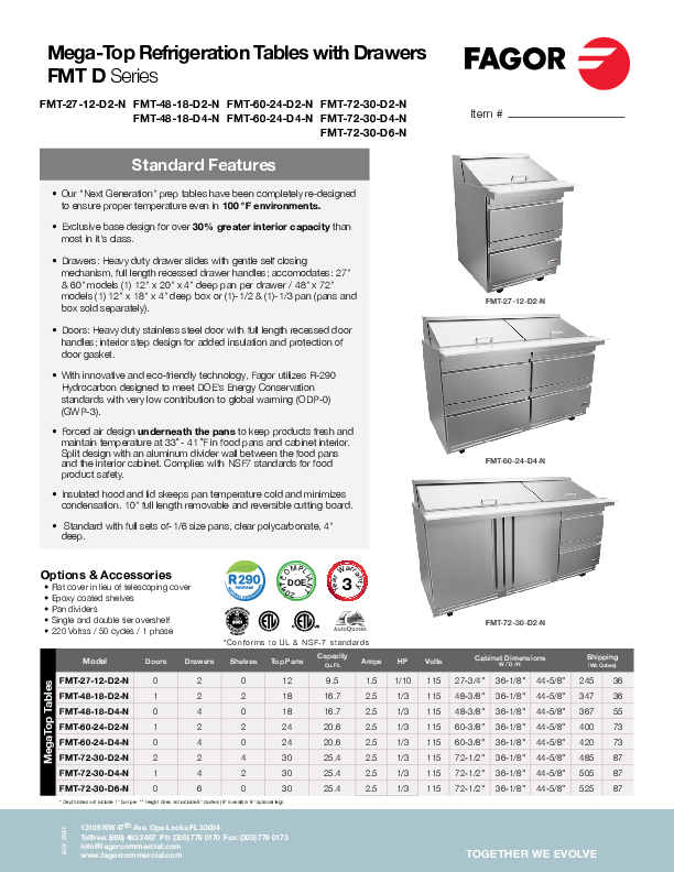 Cutsheet