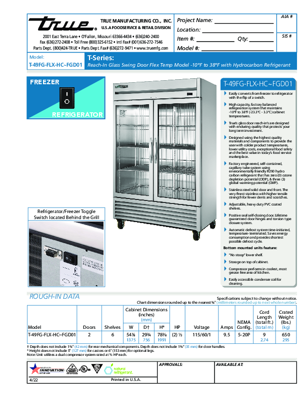 Cutsheet