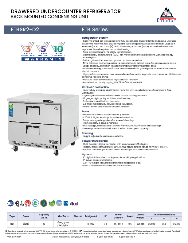 Cutsheet