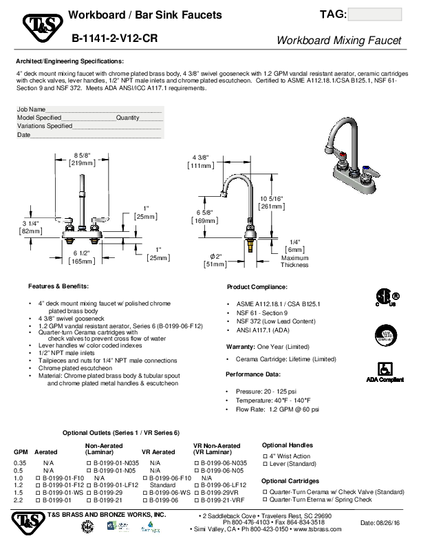 Cutsheet