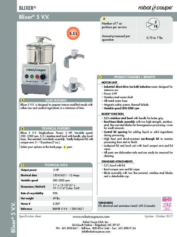 Cutsheet