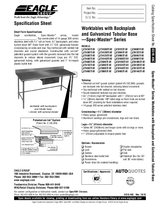 Cutsheet