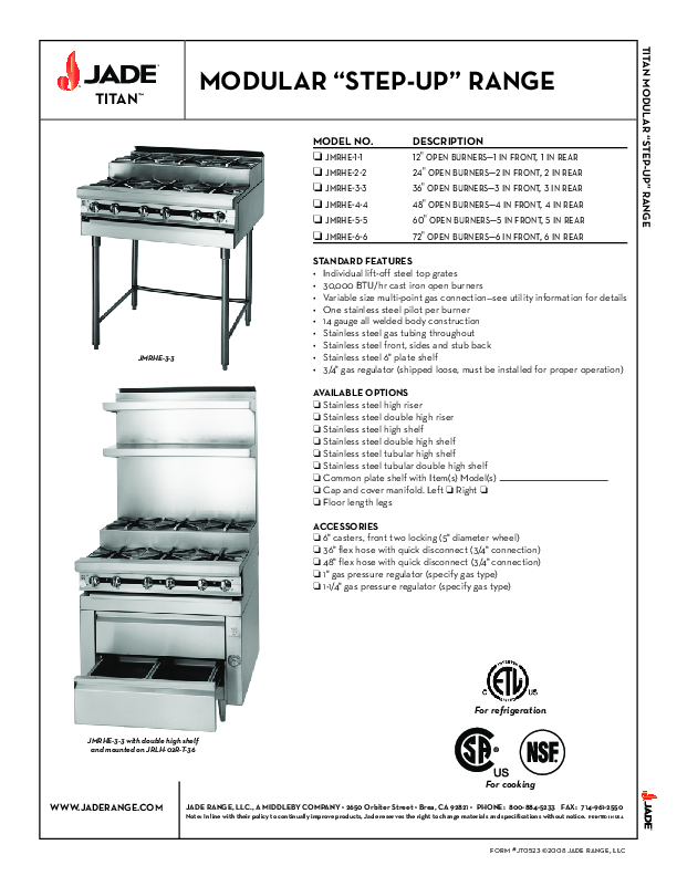 Cutsheet