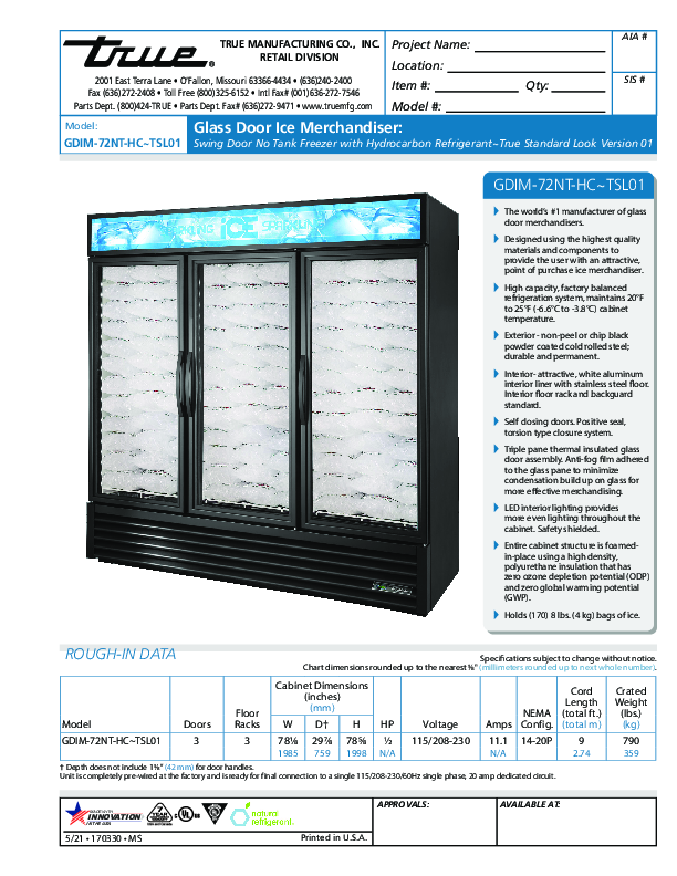 Cutsheet