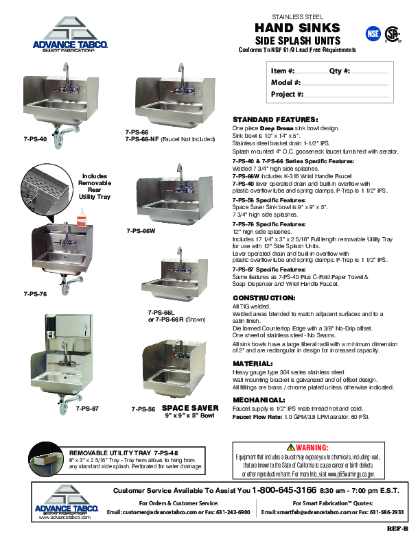 Cutsheet