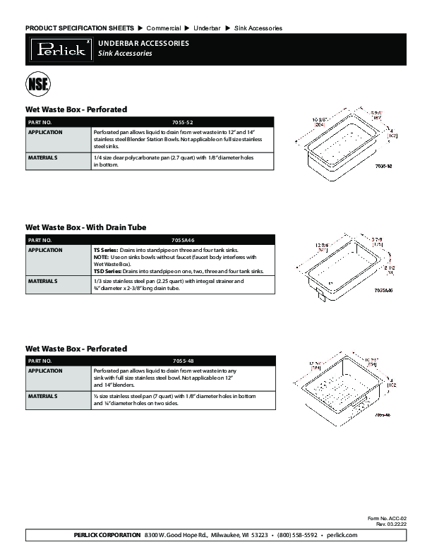 Cutsheet