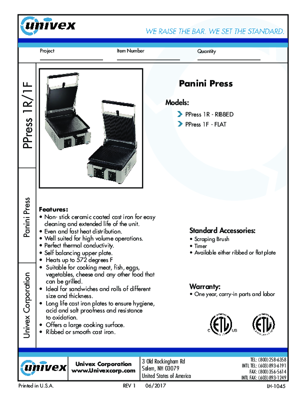 Cutsheet