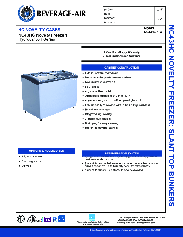 Cutsheet