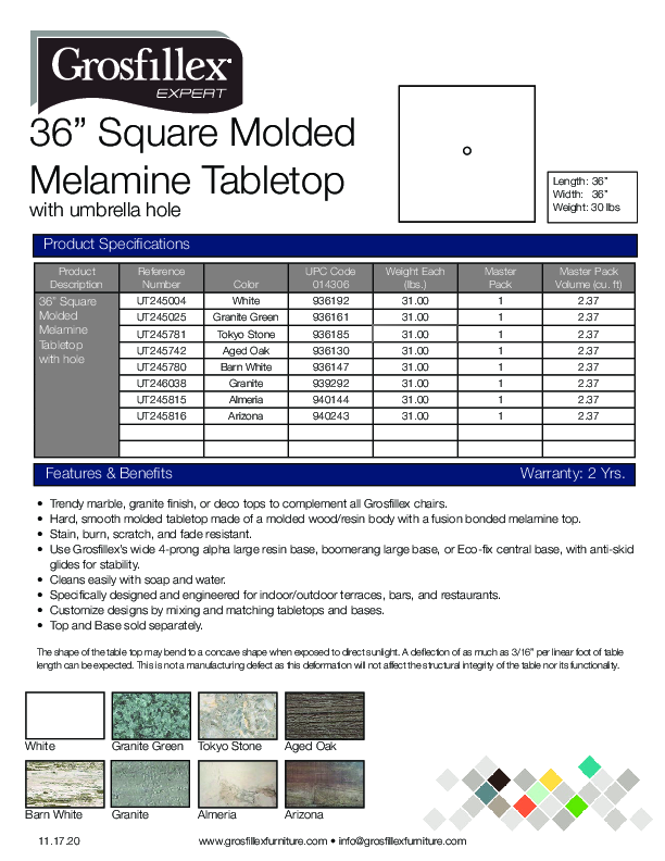 Cutsheet