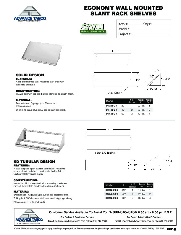 Cutsheet