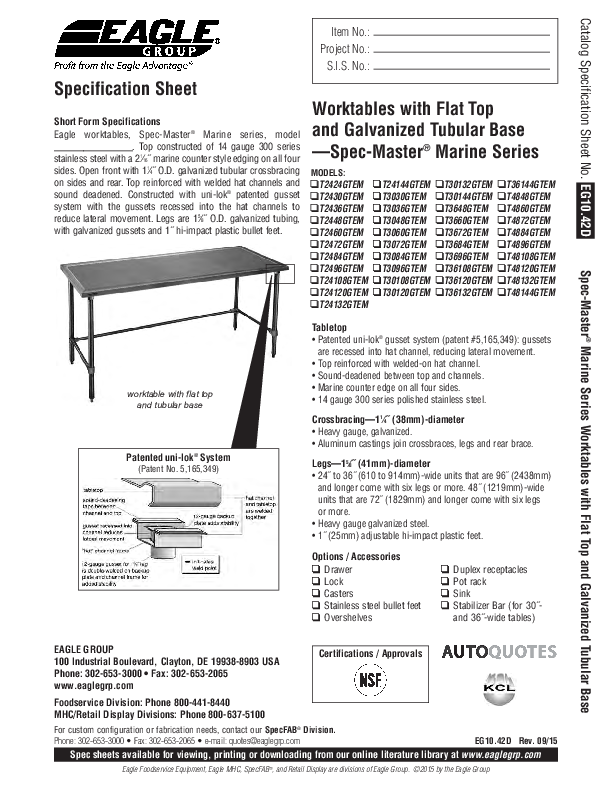 Cutsheet