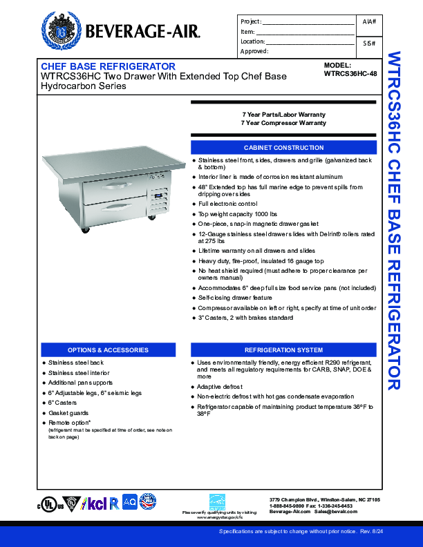 Cutsheet