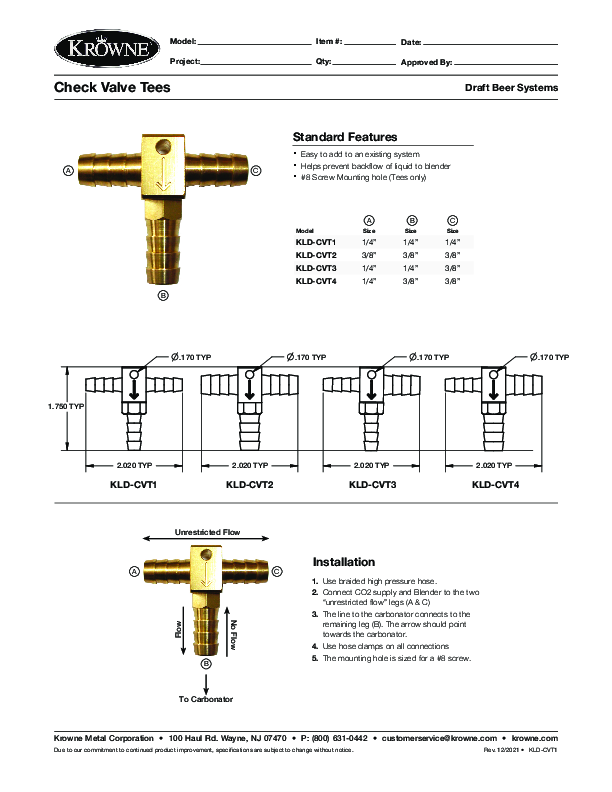 Cutsheet