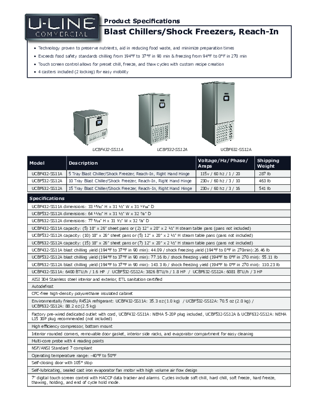 Cutsheet