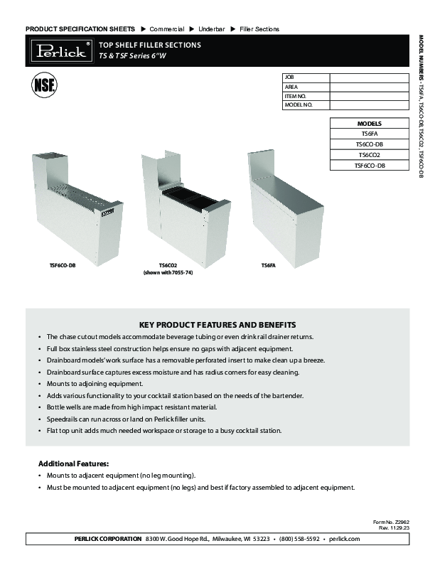 Cutsheet