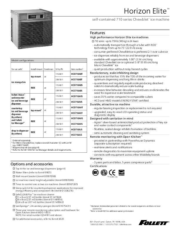 Cutsheet