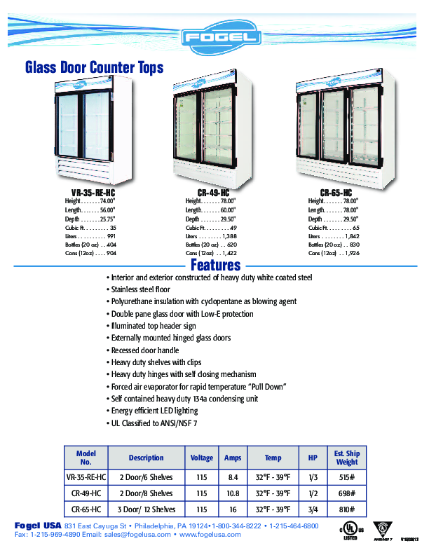 Cutsheet