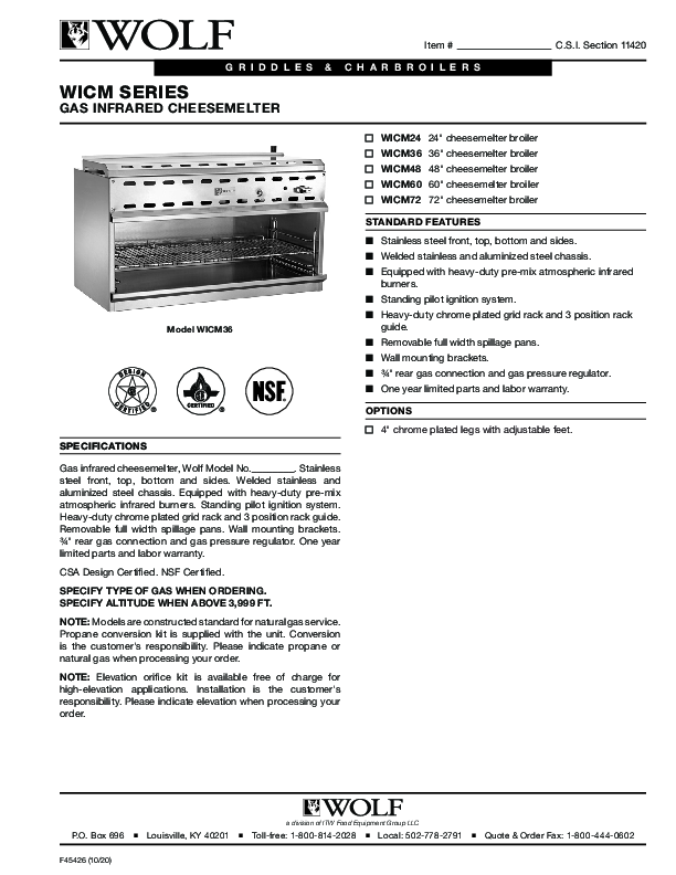 Cutsheet