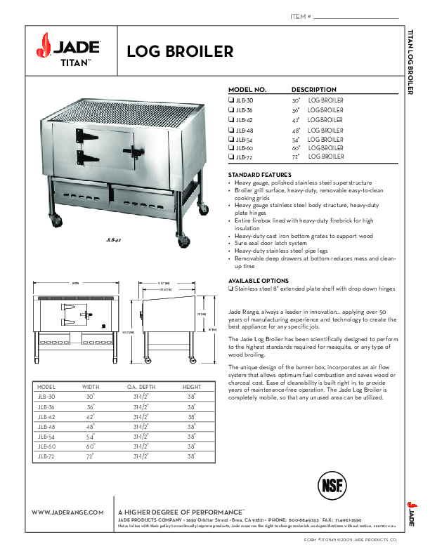 Cutsheet