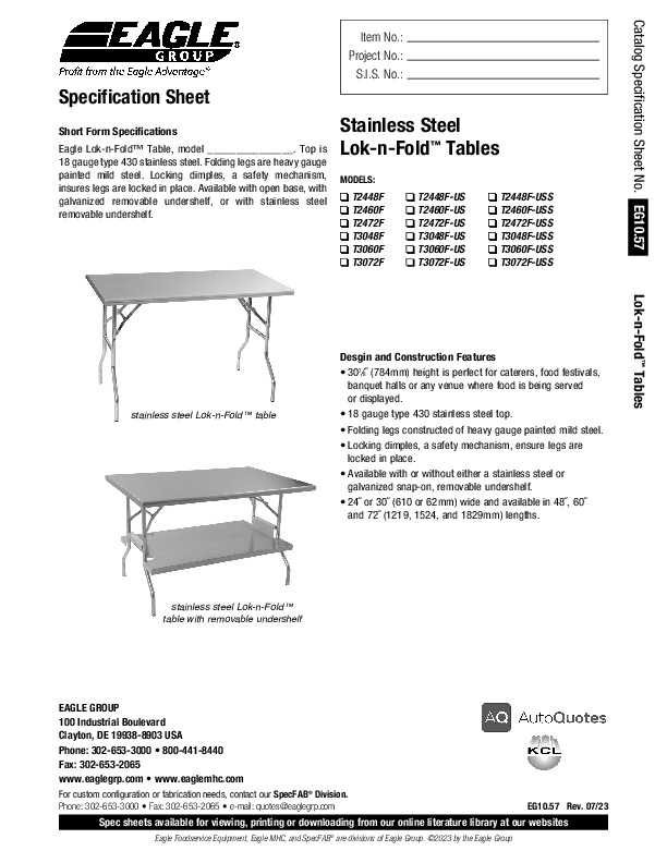 Cutsheet