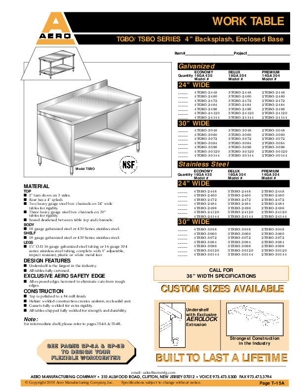 Cutsheet