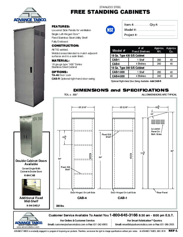 Cutsheet