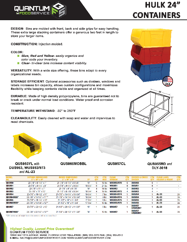 Cutsheet