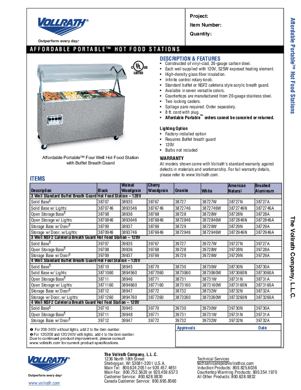 Cutsheet