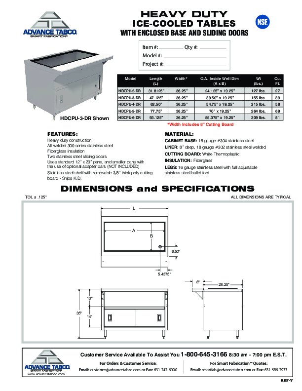 Cutsheet