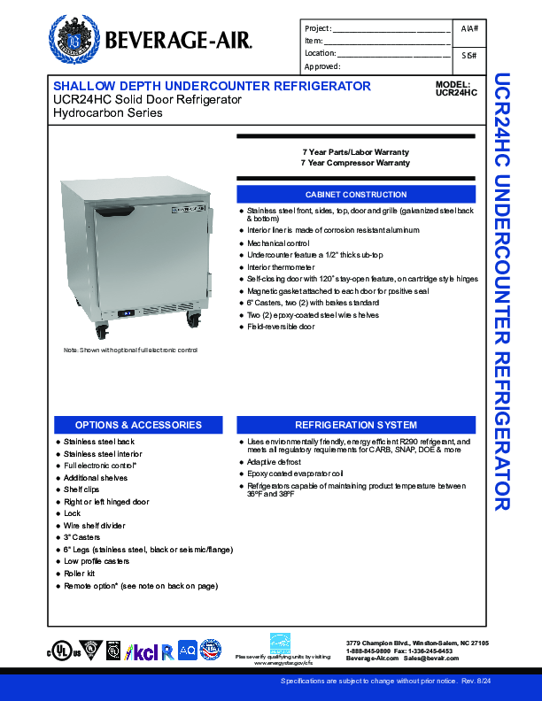 Cutsheet