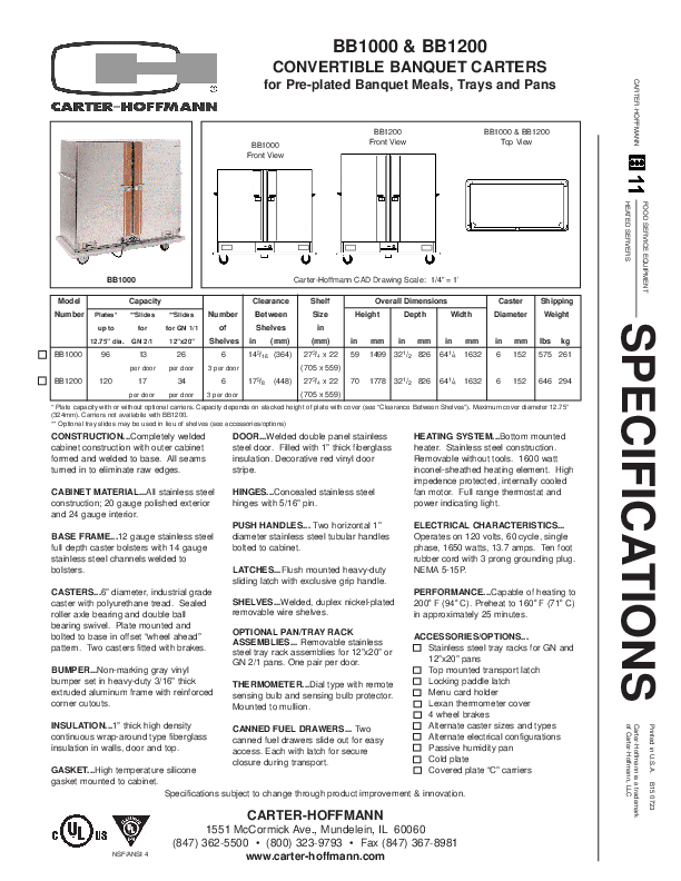 Cutsheet