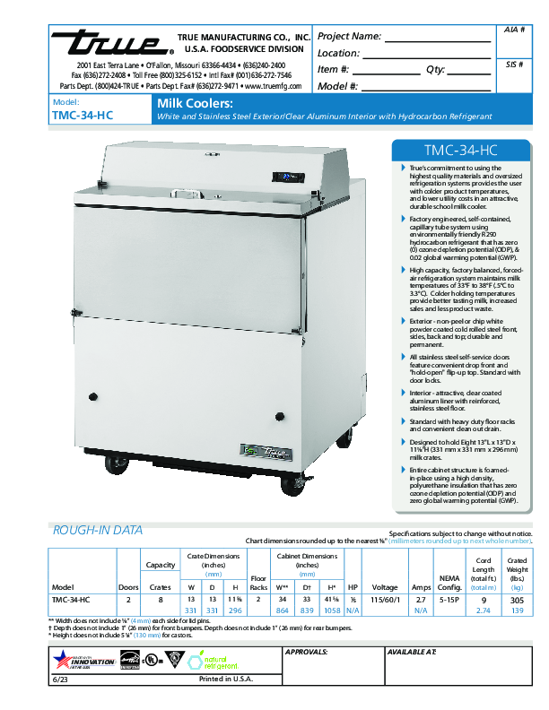 Cutsheet