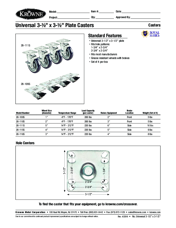 Cutsheet