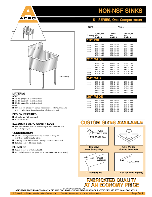 Cutsheet