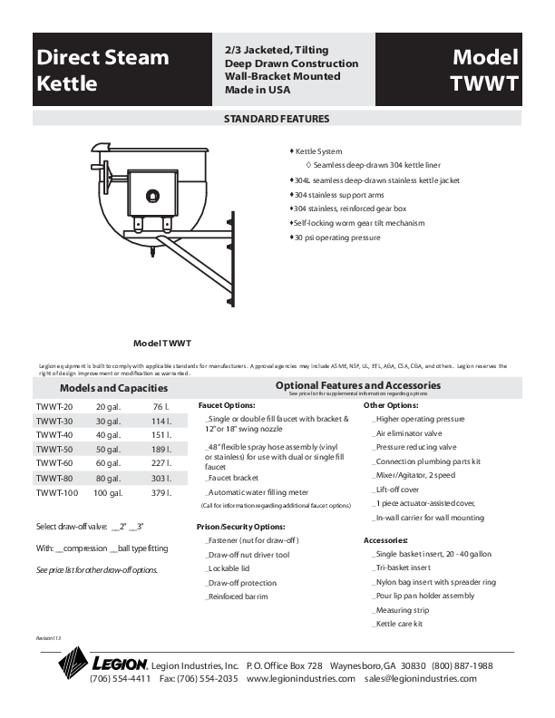 Cutsheet