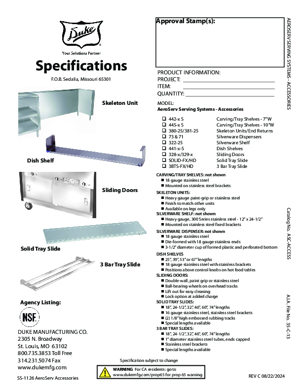 Cutsheet