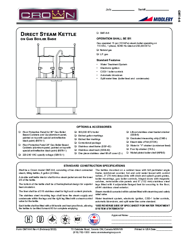 Cutsheet