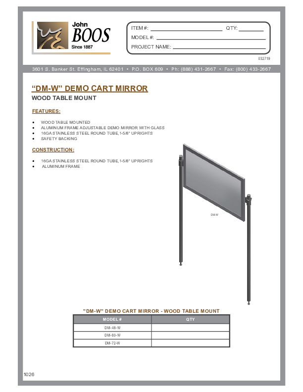 Cutsheet