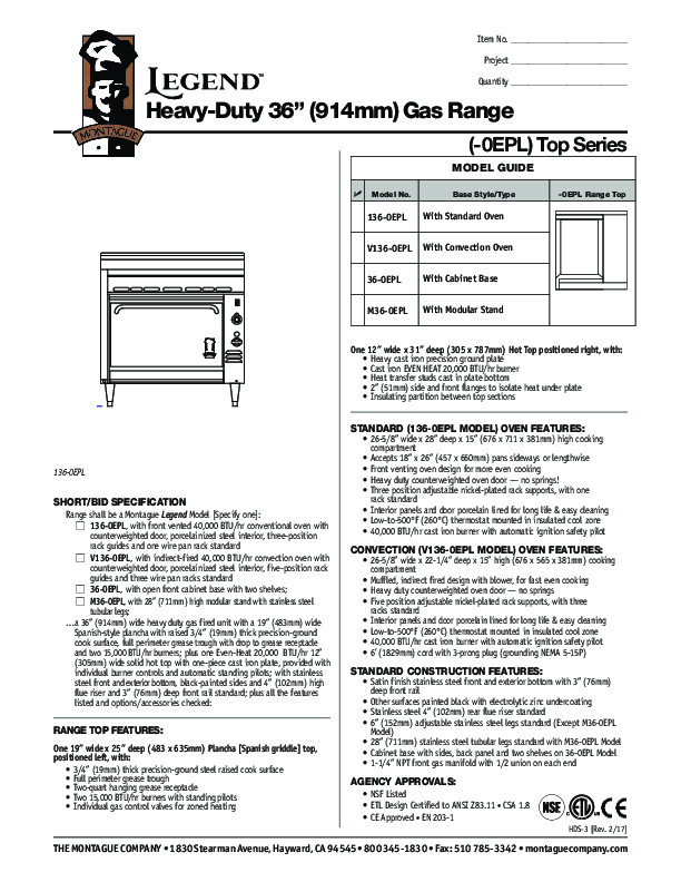 Cutsheet