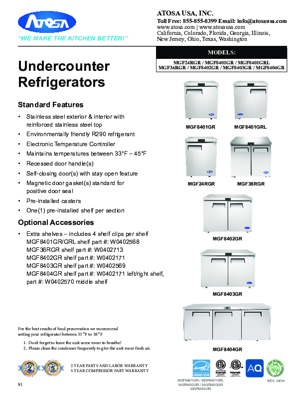 Cutsheet