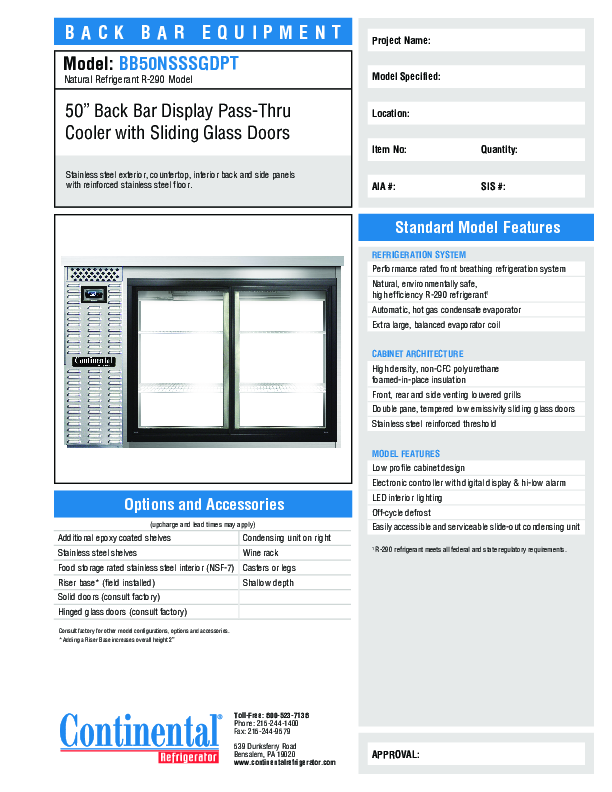 Cutsheet